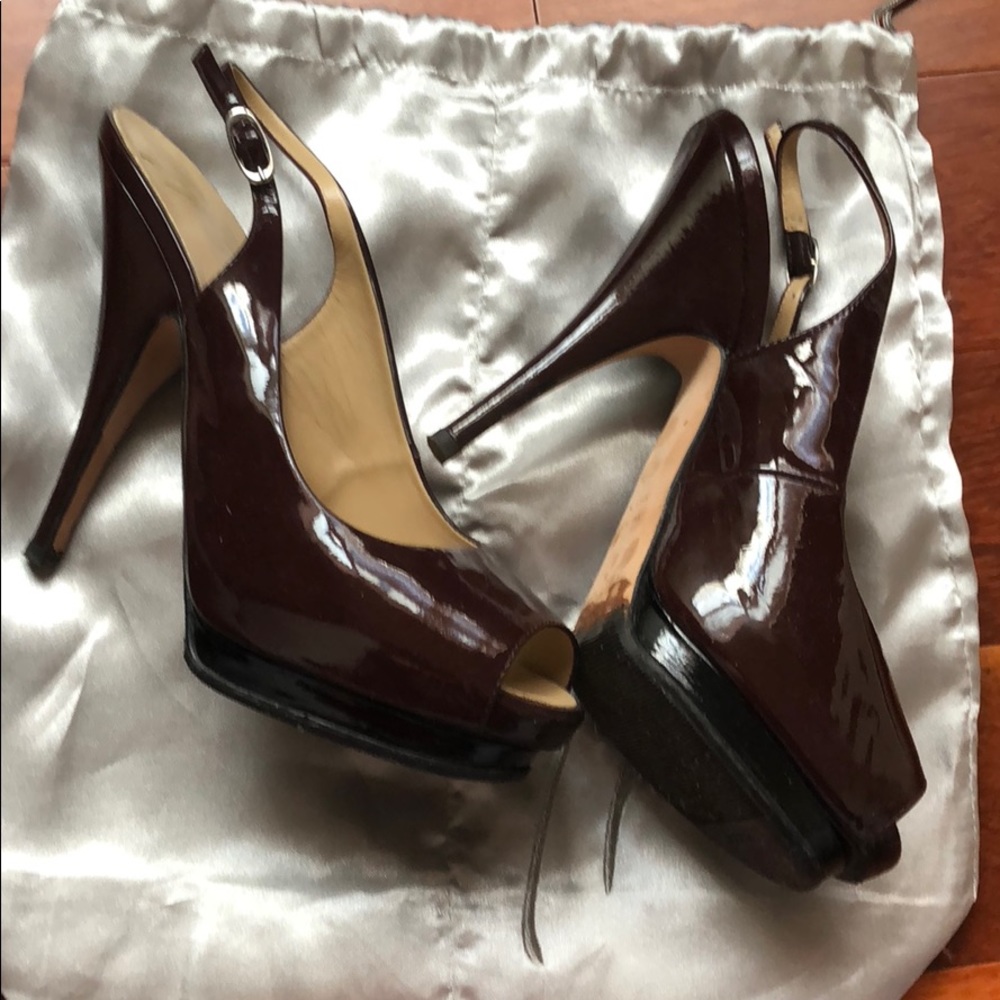 Giuseppe Zanotti patent leather slingback sandals